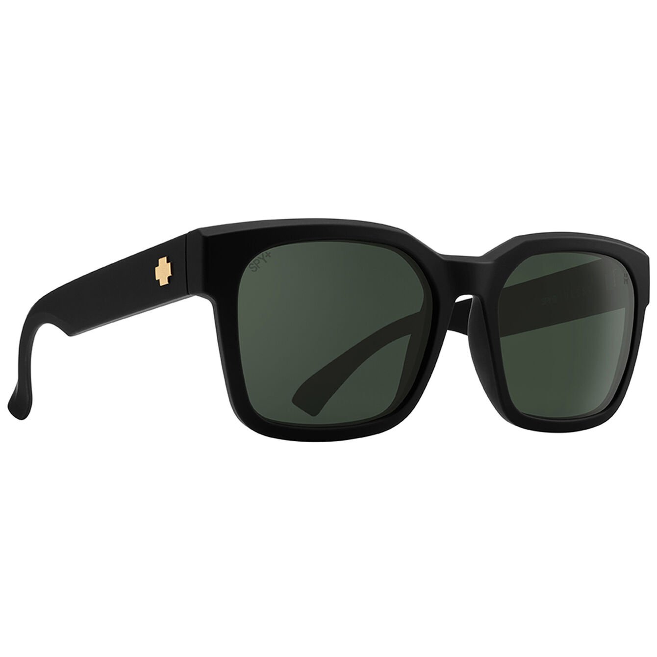 SPY DESSA SUNGLASSES SOFT MATTE BLACK w/HAPPY GRY GRN