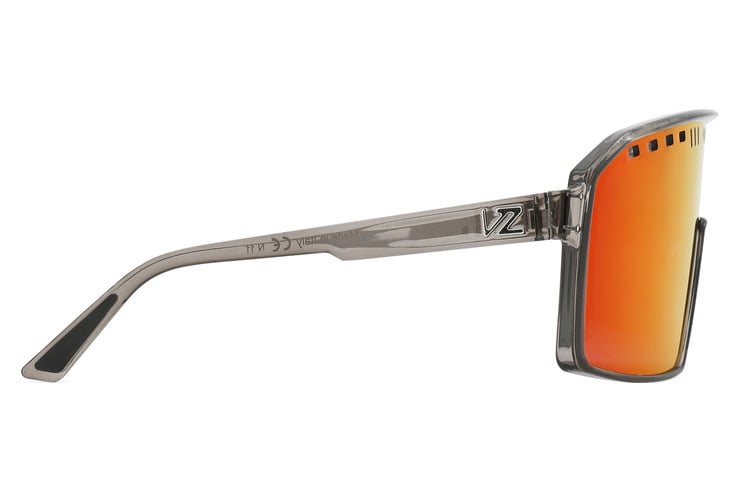 VONZIPPER SUPER RAD GREY TRANS SUNGLASSES w/ BLACK FIRE LENS