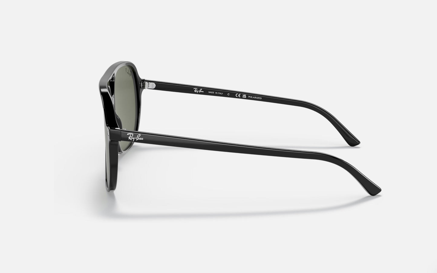 RAY-BAN BILL SUNGLASSES BLACK w/ G-15 PLR GRN