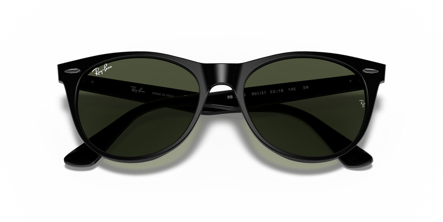 RAY-BAN WAYFARER II SUNGLASSES BLACK w/ G-15 GRN