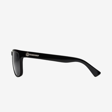 ELECTRIC KNOXVILLE XL GLOSS BLACK SUNGLASSES w/ GRY PLR LENS