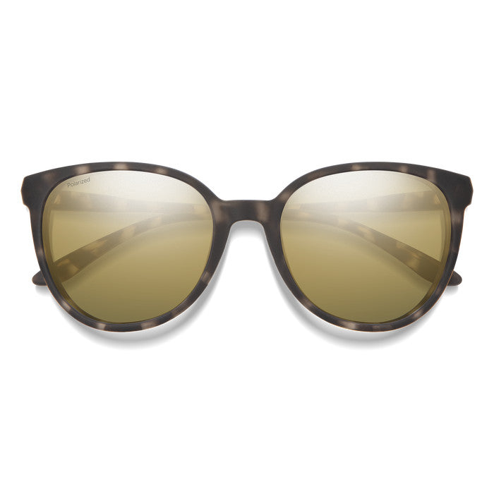 SMITH CHEETAH MATTE ASH TORT SUNGLASSES w/ CP PLR GLD MIR