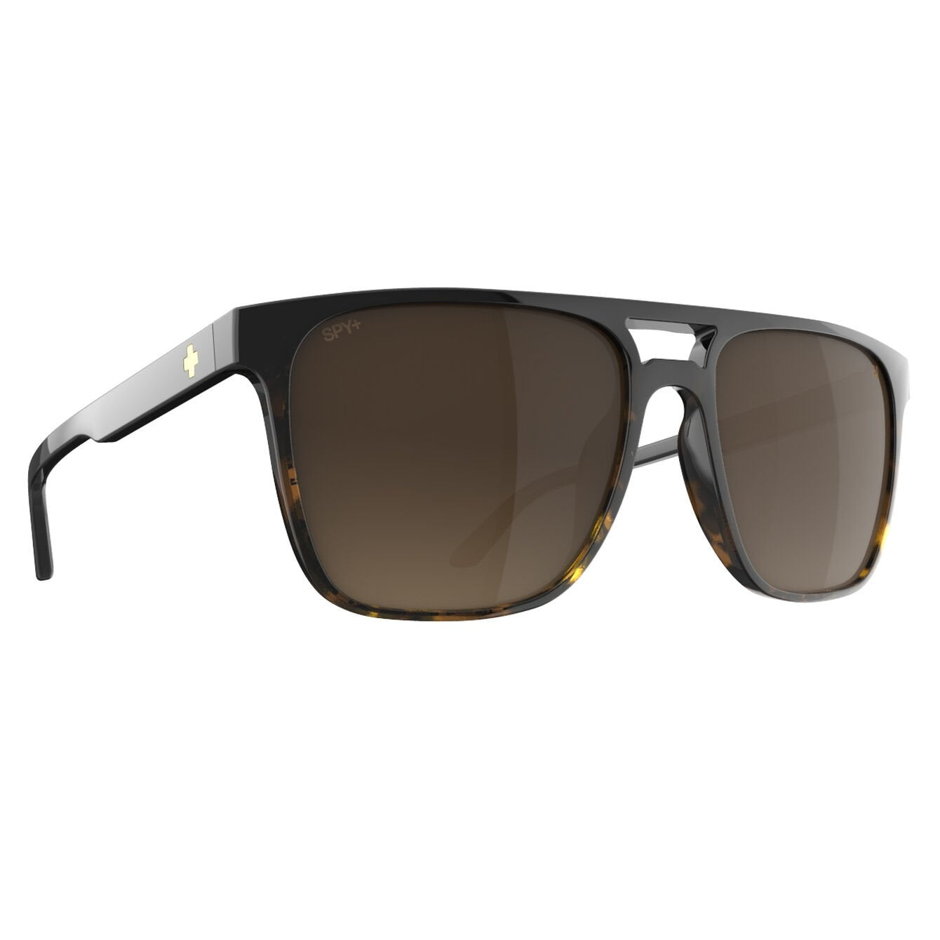 SPY CZAR MATTE BLACK TORT FADE SUNGLASSES w/ HAPPY BRN FADE