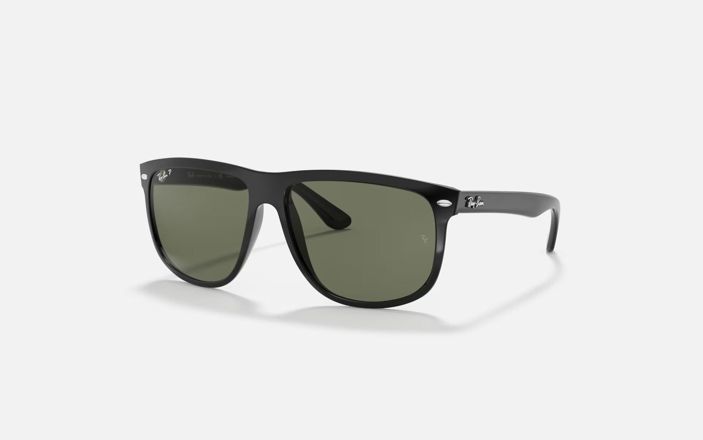 RAY-BAN BOYFRIEND SUNGLASSES BLACK w/ DARK GREEN PLR