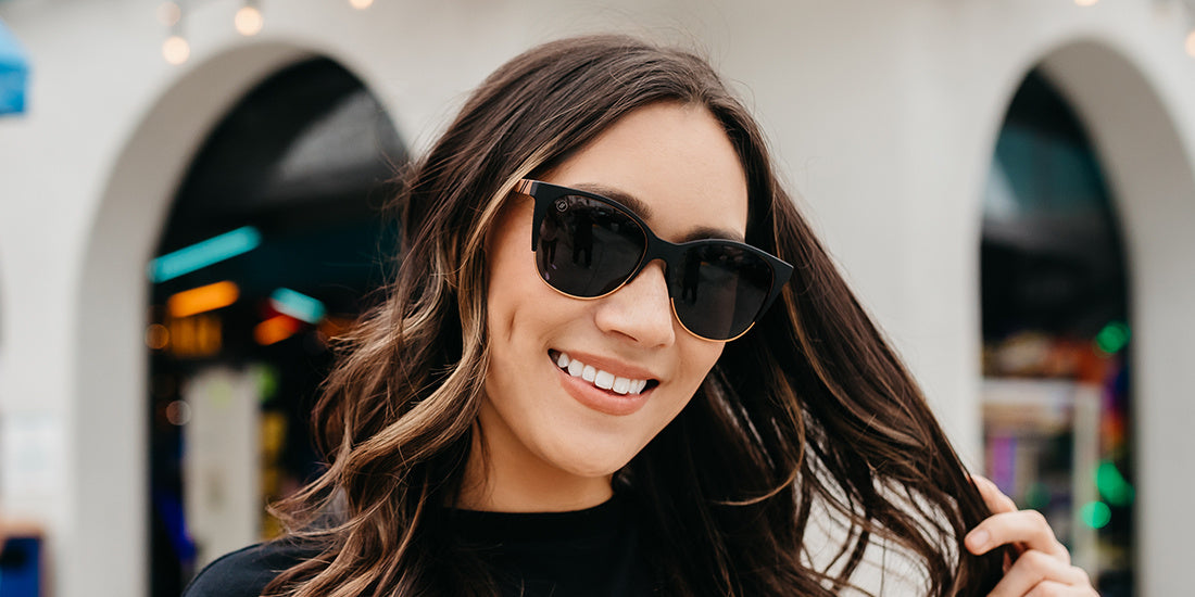 BLENDERS STARLET SUNGLASSES AMERICANO w/ BLACK / GREY POLARIZED