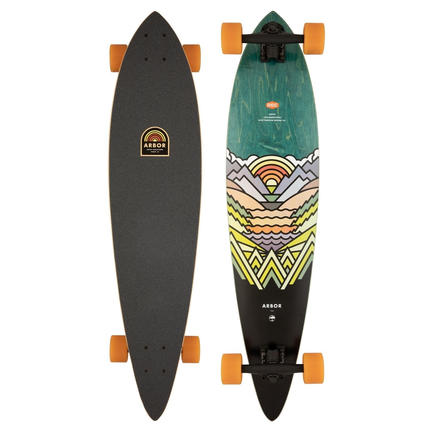 ARBOR PINTAIL ARTIST FISH 37" LONGBOARD COMPLETE