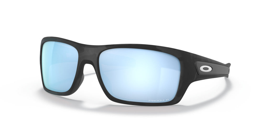 OAKLEY TURBINE MATTE BLK CAMO SUNGLASSES w/ PRIZM DEEP WATER PLR