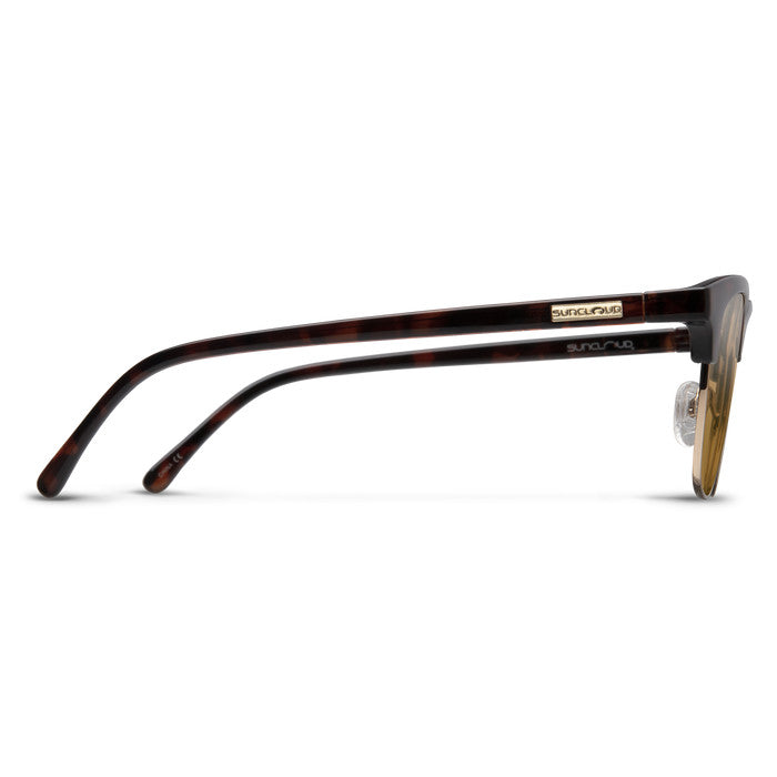 SUNCLOUD STEP OUT TORT SUNGLASSES w/ BRN PLR LENS