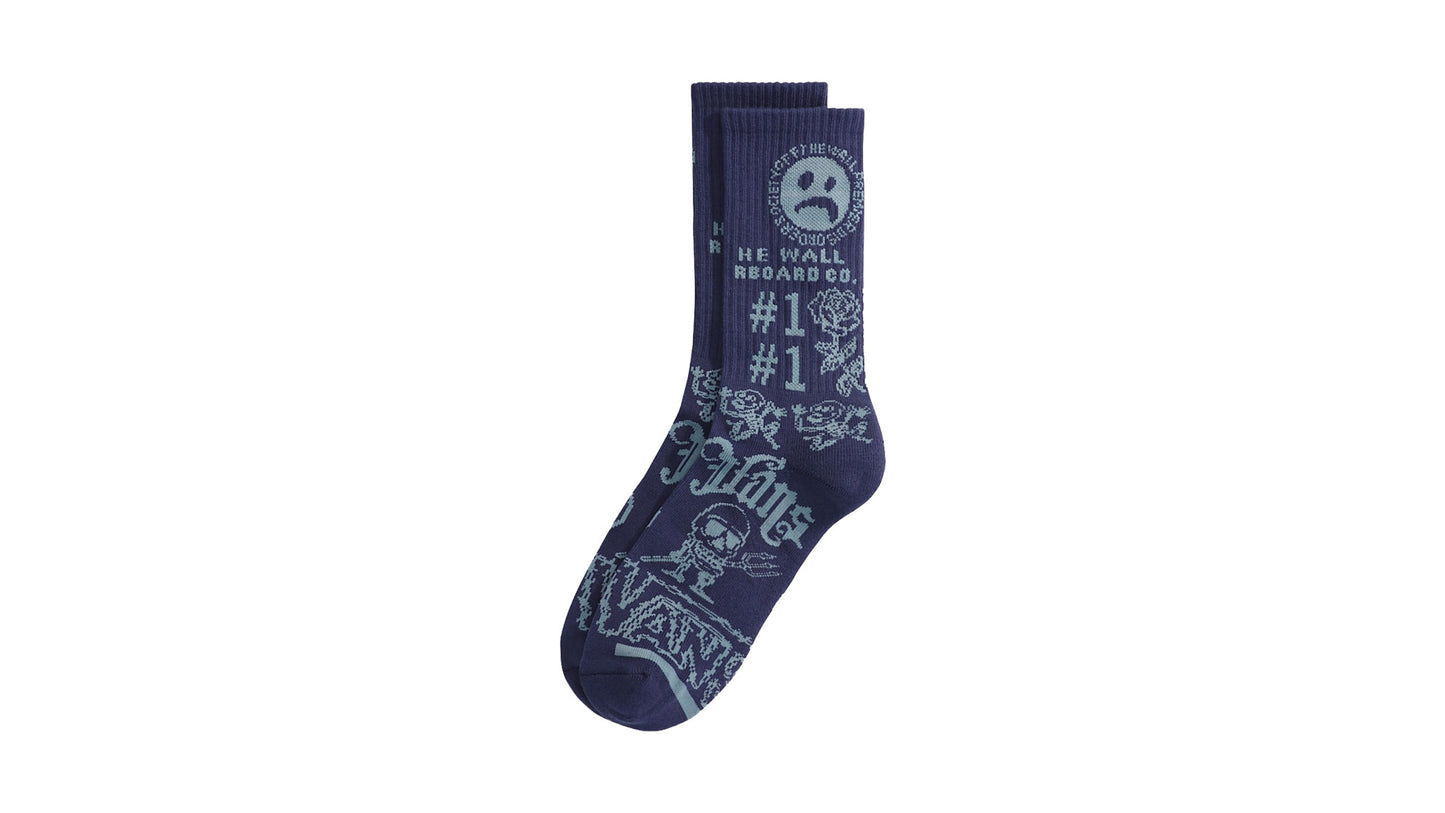 VANS MENS EMORY CREW SOCKS HO25 (EMT) DEEP TWILIGHT