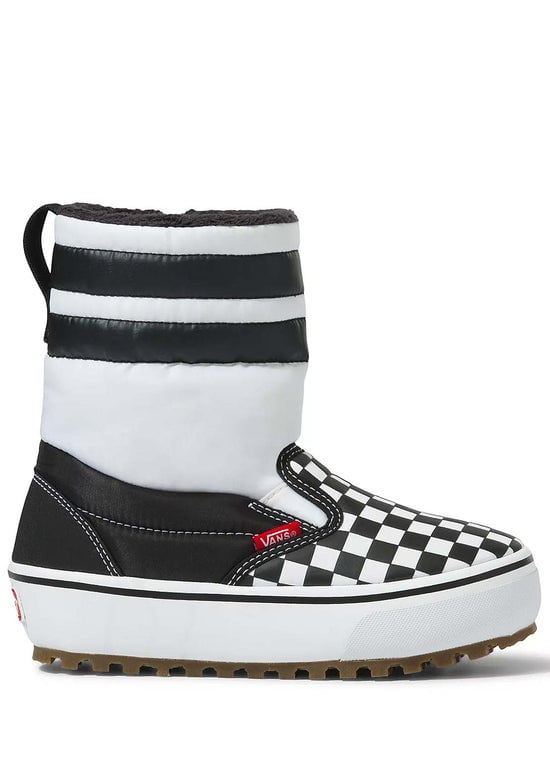 VANS YOUTH SLIP-ON SNOW BOOT SHOE FA21 CHECKERBOARD