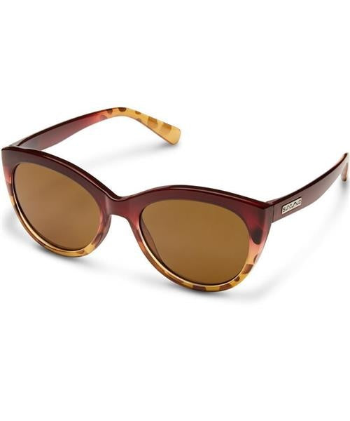 SUNCLOUD CITYSCAPE RASPBERRY TORT SUNGLASSES w/ BROWN PLR LENS