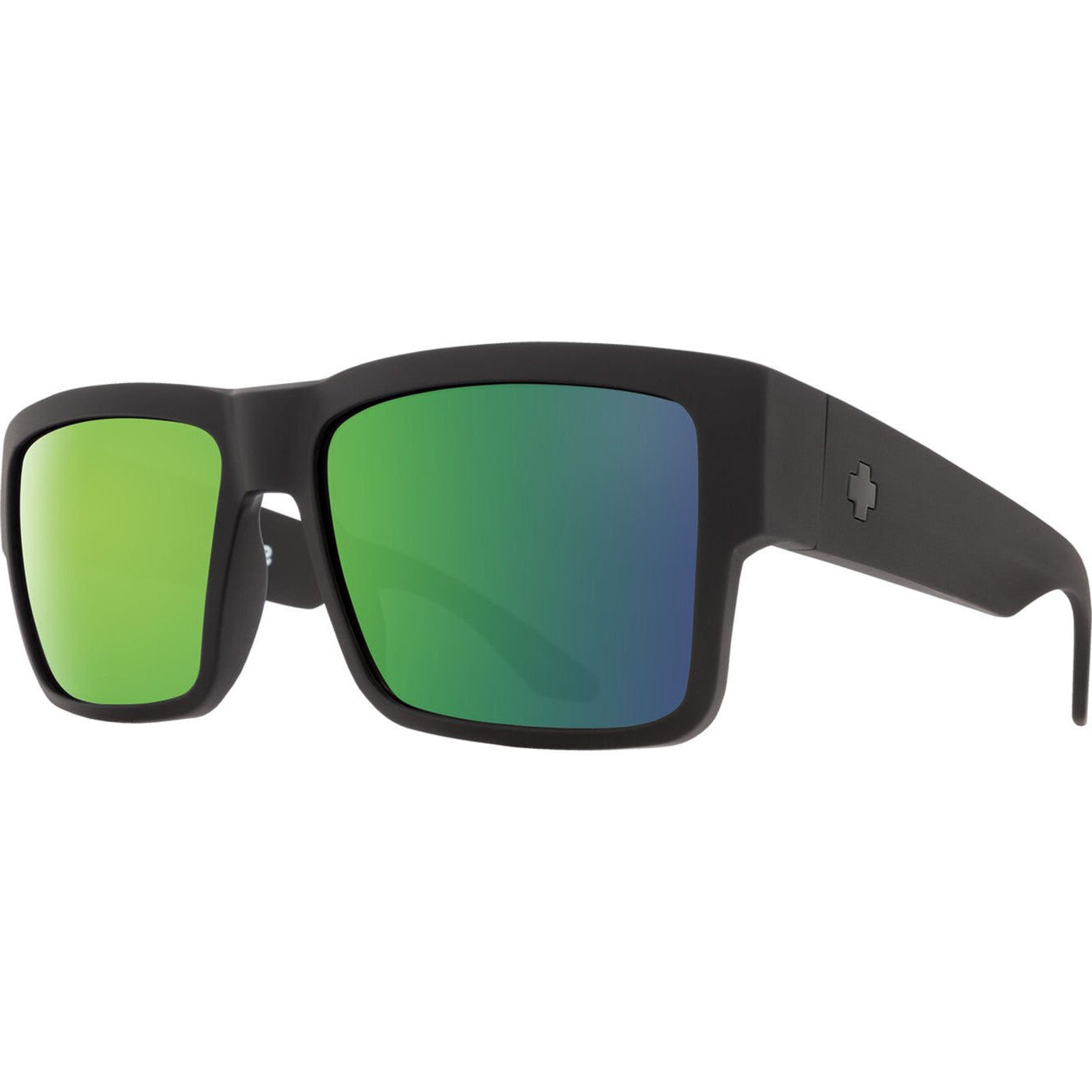 SPY CYRUS MATTE BLACK SUNGLASSES w/ HPY BRNZ PLR GRN MRR