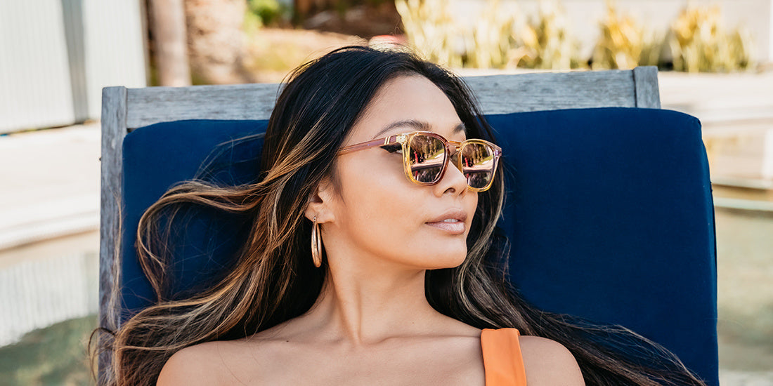 BLENDERS SYDNEY SUNGLASSES CORAL SUMMER w/ YELLOW / PINK POLAR