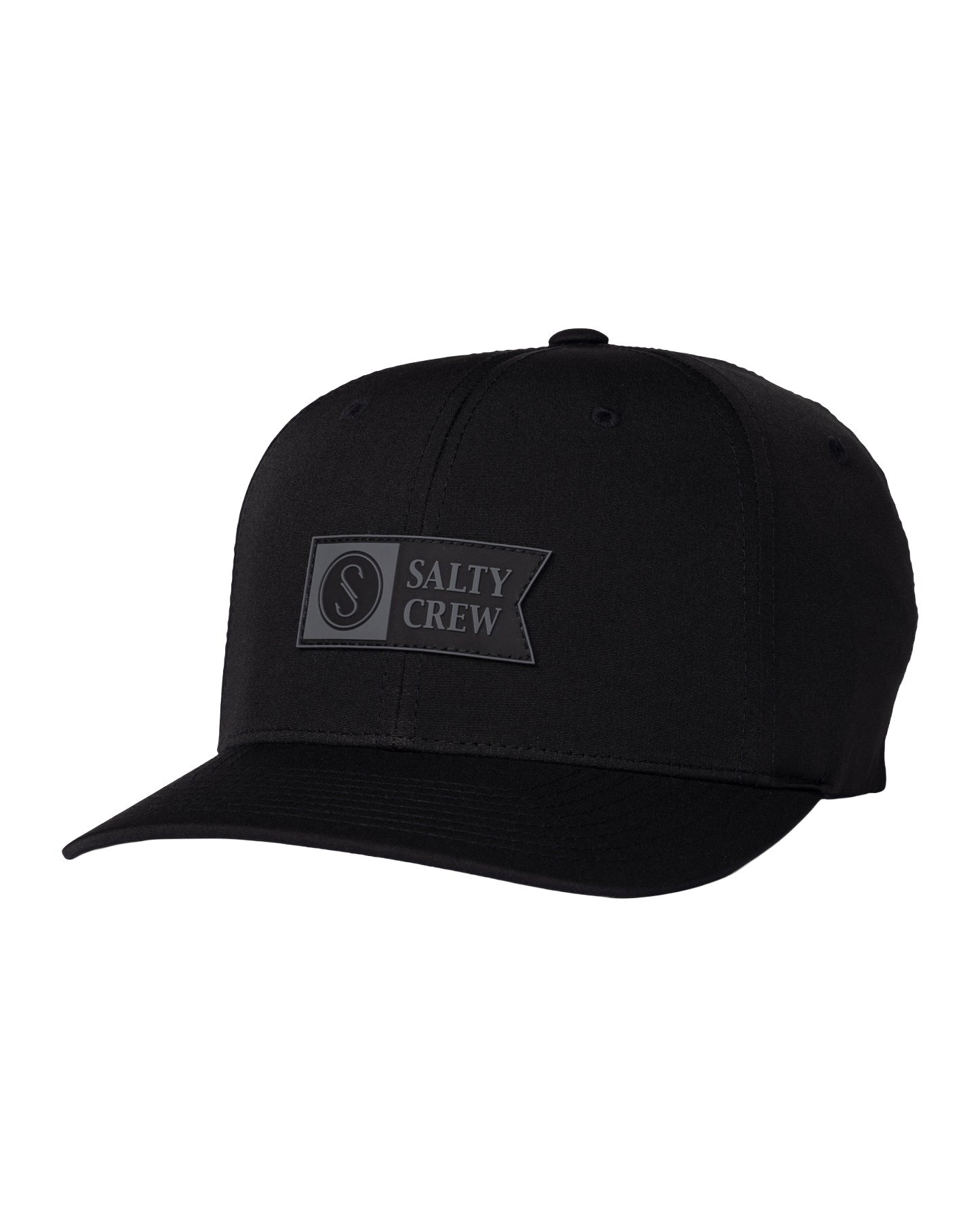 SALTY CREW MENS APEX 6 PANEL FLEXFIT SP26 BLACK