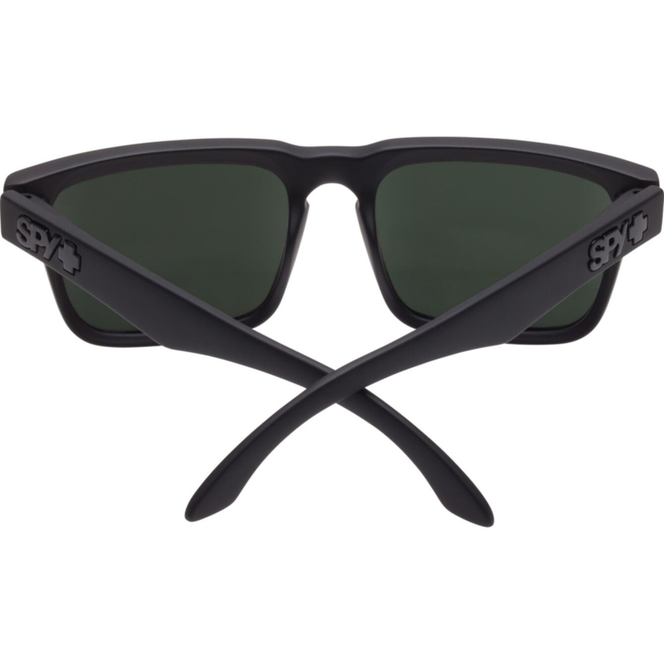 SPY HELM SOFT MATTE BLACK SUNGLASSES w/ HPY GRY GRN PLR