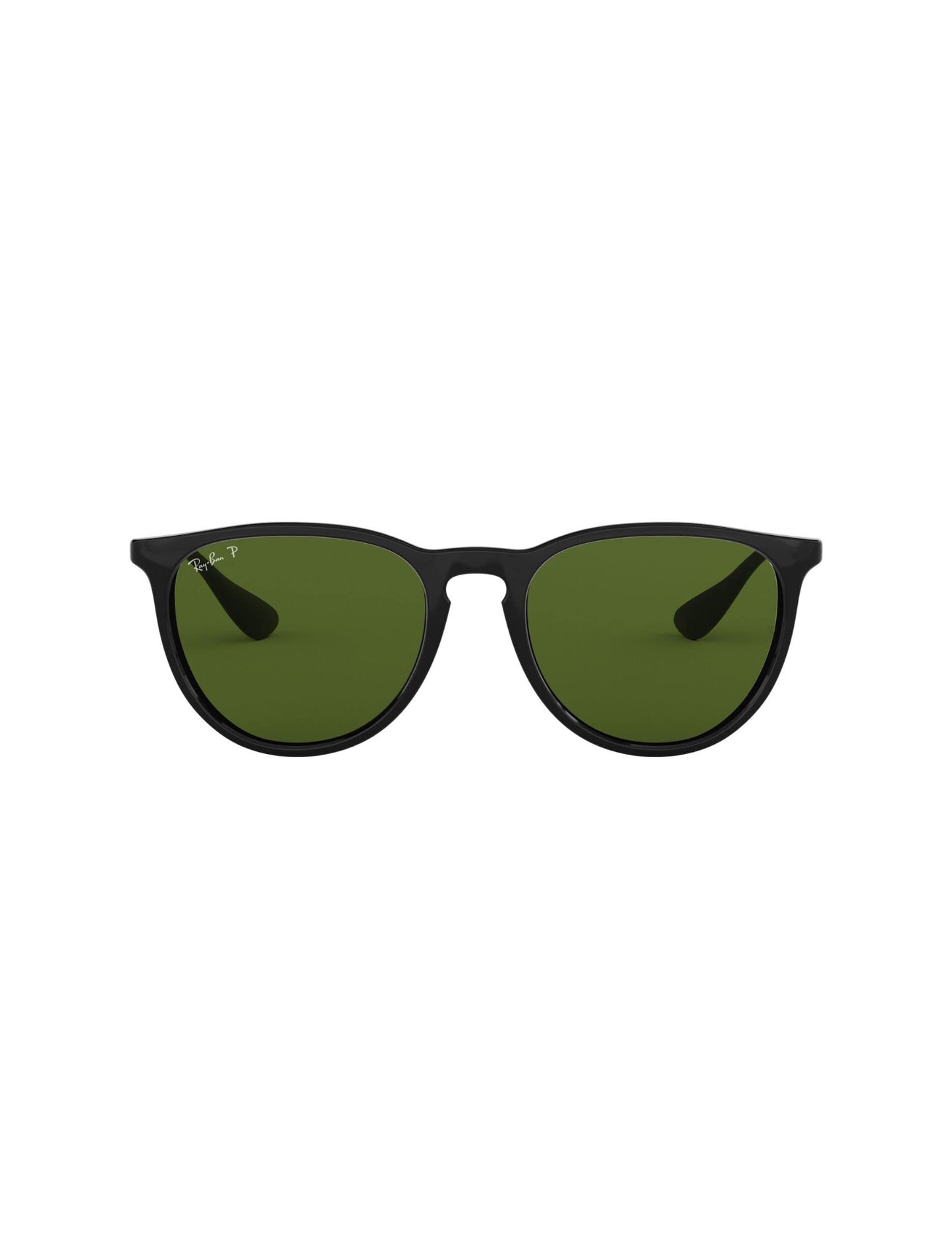 RAY-BAN ERIKA SUNGLASSES BLACK w/ GREEN PLR