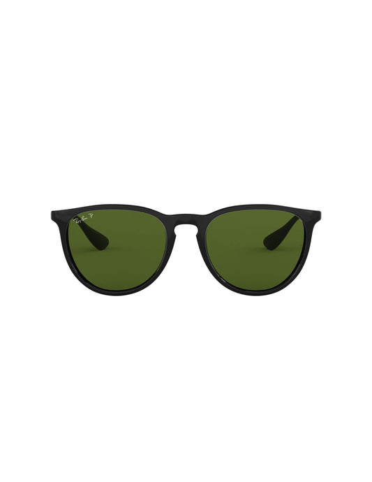 RAY-BAN ERIKA SUNGLASSES BLACK w/ GREEN PLR