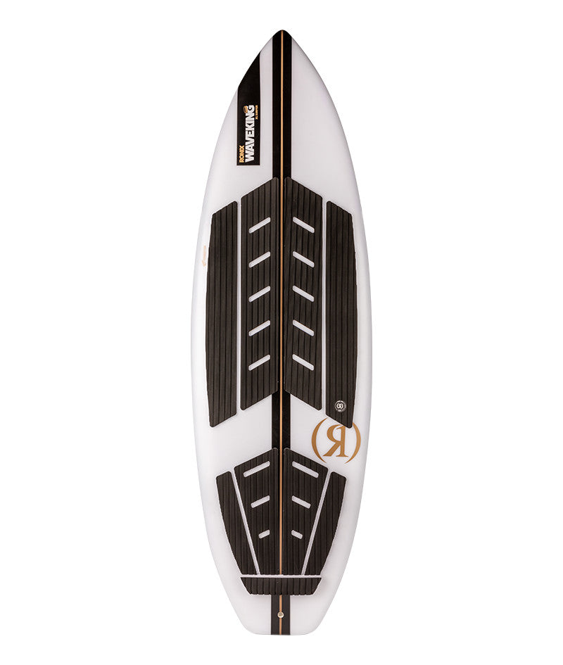 2026 RONIX FLYWEIGHT WAVE KING SURFER WAKESURF BOARD WHITE/BLACK/GOLD