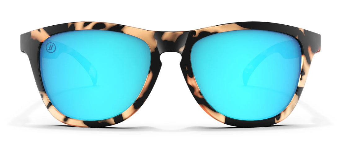 BLENDERS L SERIES JUNGLE RAIN BROWN TORT SUNGLASSES w/ BLUE PLR LENS