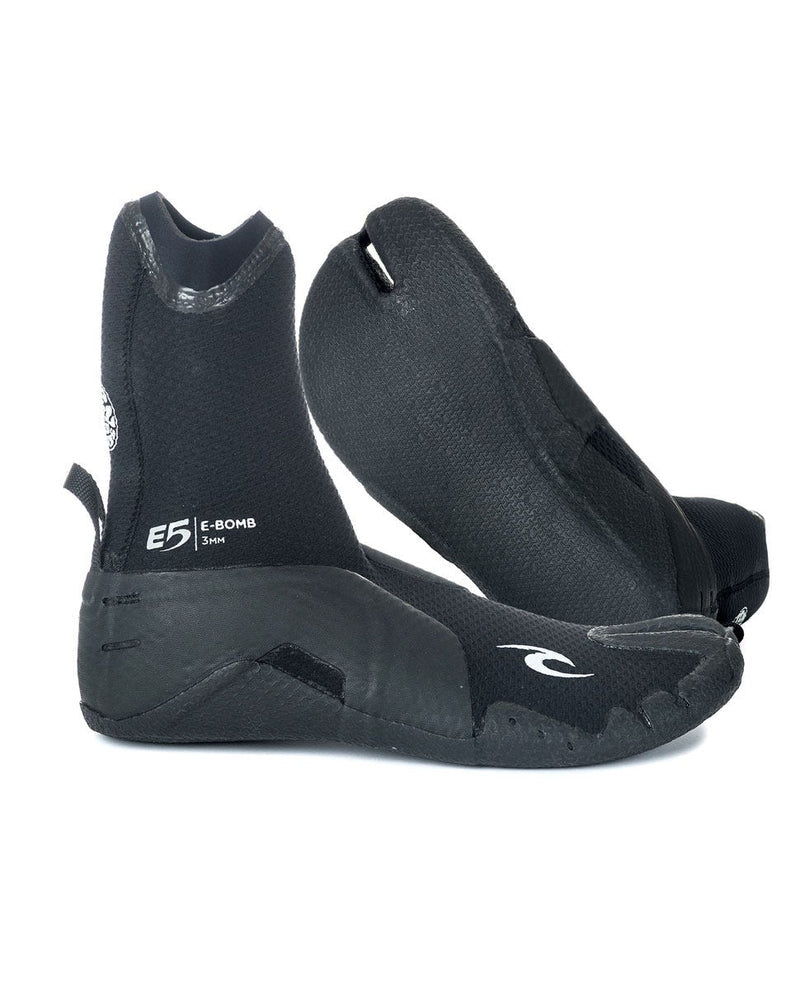 RIP CURL E-BOMB 3MM SPLIT TOE BOOT BLK - 6