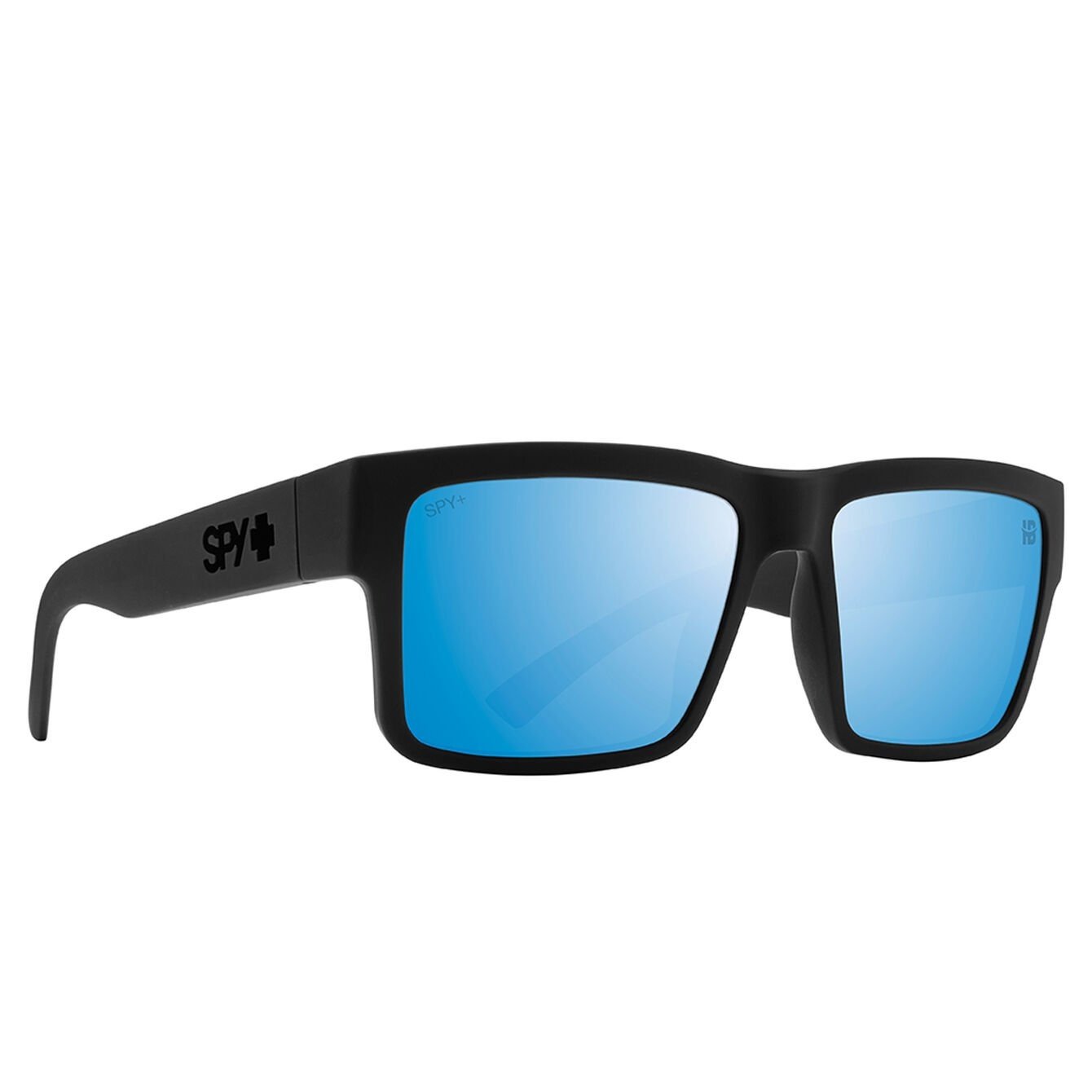 SPY MONTANA SOFT MATTE BLACK SUNGLASSES w/HAPPY BOOST PLR ICE BLU MIR