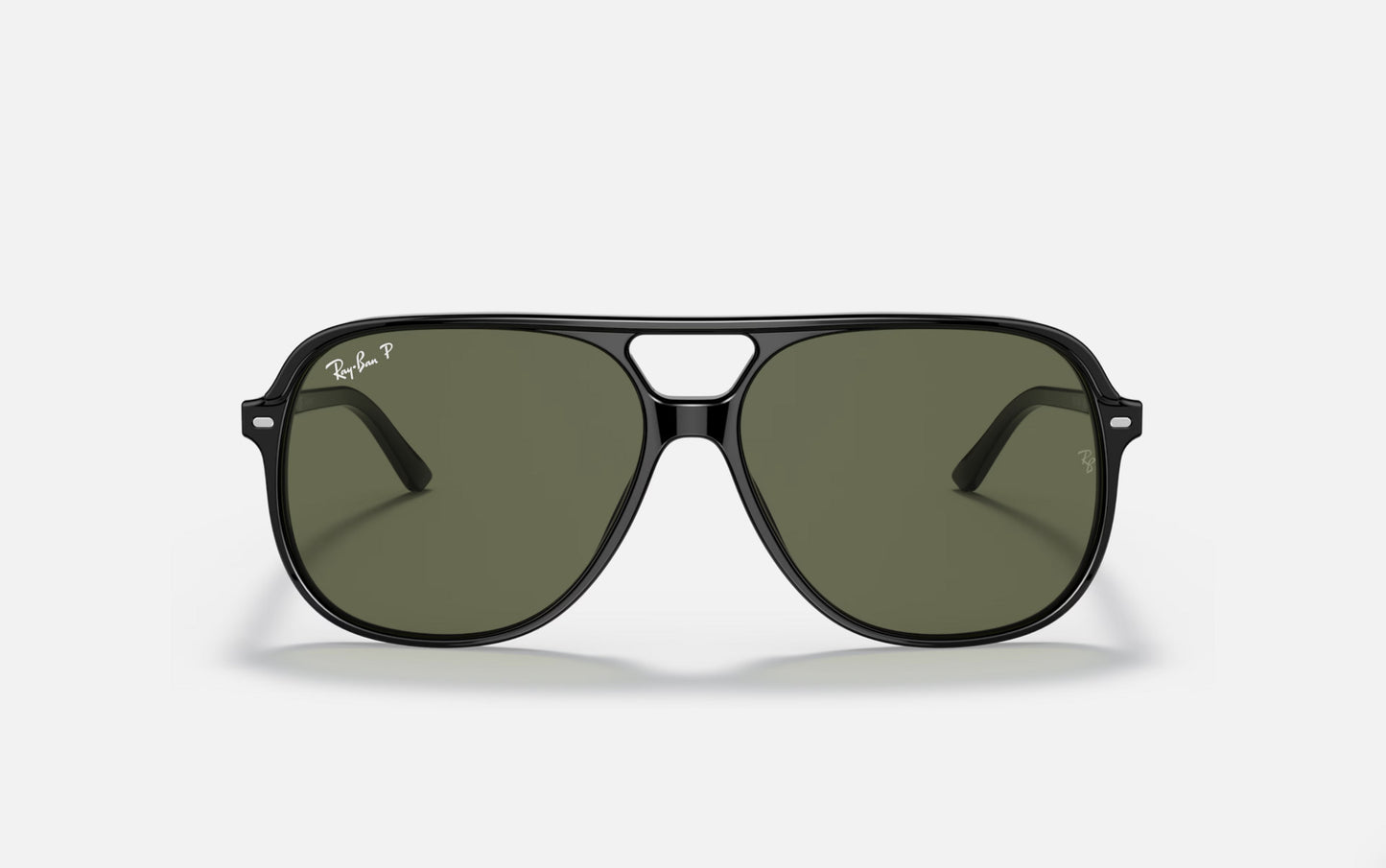 RAY-BAN BILL SUNGLASSES BLACK w/ G-15 PLR GRN