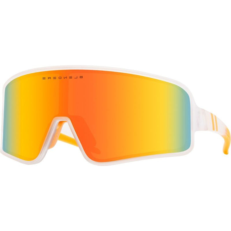 BLENDERS ECLIPSE SATURN CLOUD SUNGLASSES MATTE CLEAR w/ ORANGE PLR LENS