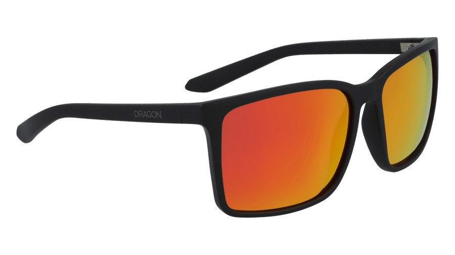 DRAGON MONTAGE MATTE BLACK SUNGLASSES w/ ORG ION LENS