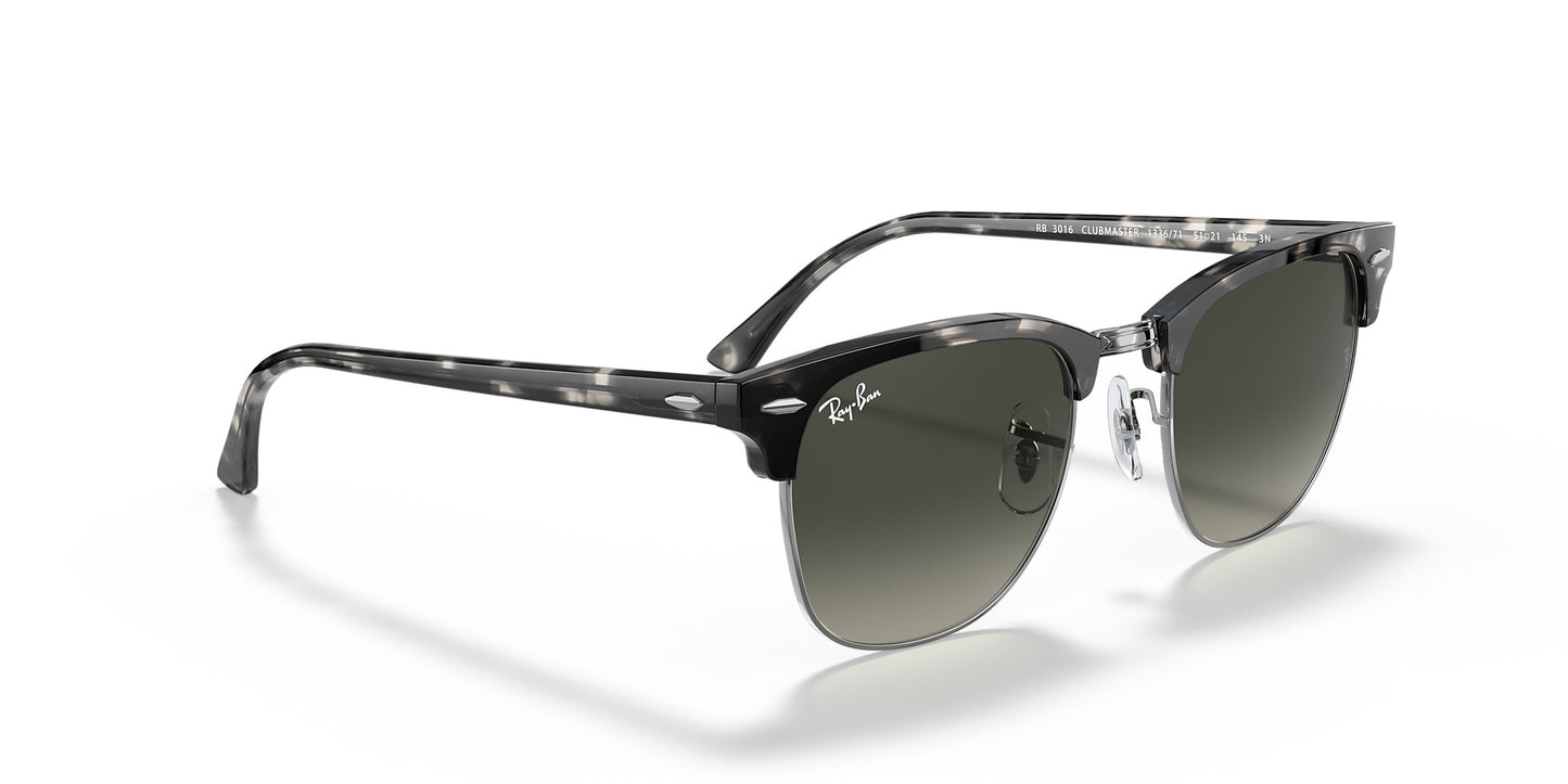 RAY-BAN CLUBMASTER SUNGLASSES GRY HAVANA w/ GRY GRAD