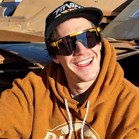 PIT VIPER THE KUMQUAT DOUBLE WIDE POLARIZED SUNGLASSES
