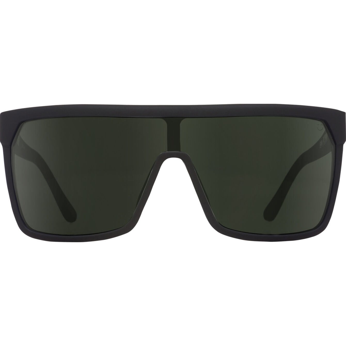 SPY FLYNN BLACK MATTE BLACK SUNGLASSES w/HD PLUS GRY GRN