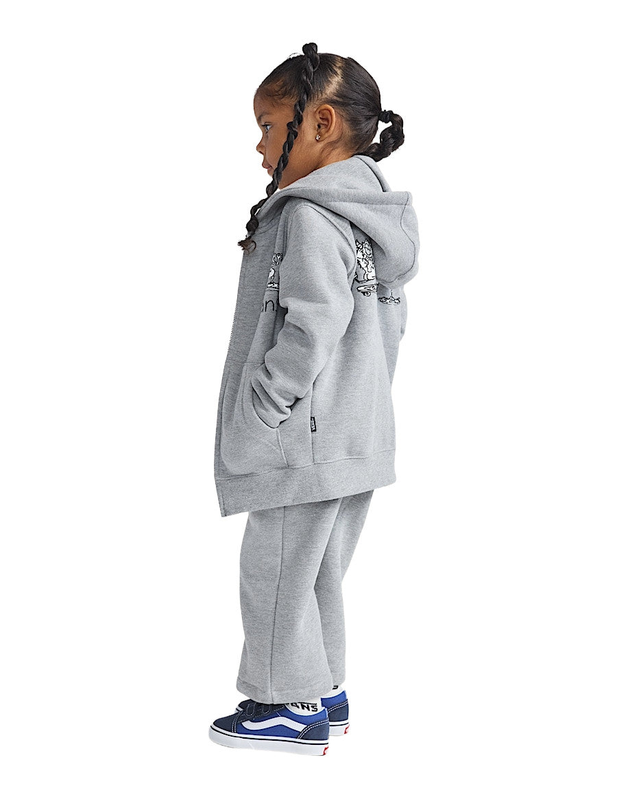VANS BOYS SK8 POSSE FULL ZIP HOODY FA25 (02F) CEMENT HEATHER