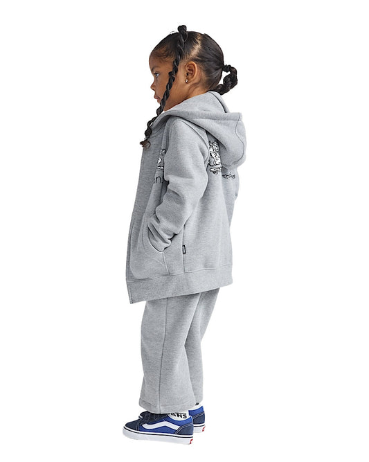 VANS BOYS SK8 POSSE FULL ZIP HOODY FA25 (02F) CEMENT HEATHER