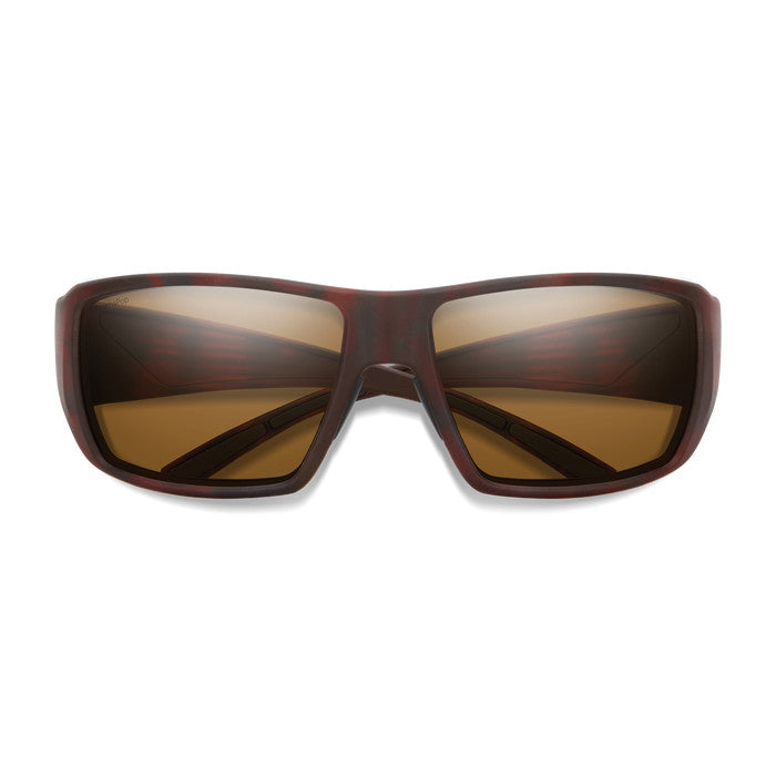 SMITH GUIDES CHOICE MATTE TORT SUNGLASSES W/ CP PLR BRWN