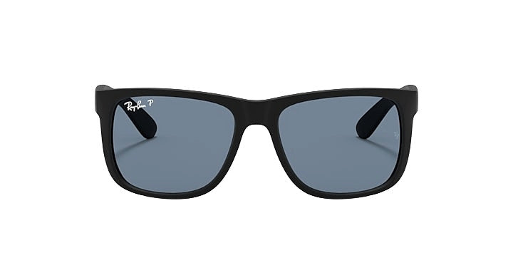 PLX RAY-BAN JUSTIN SUNGLASSES BLACK w/ DARK BLUE