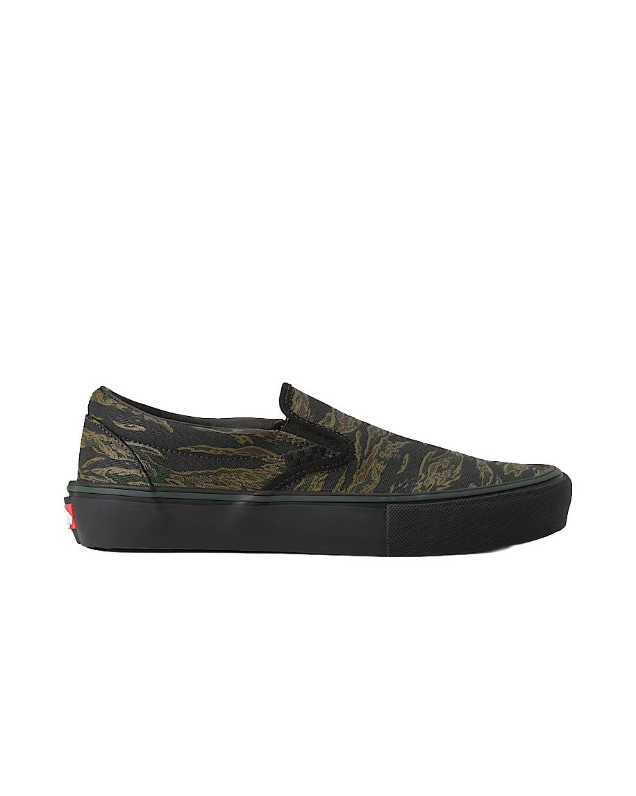 VANS MENS SKATE SLIP ON SHOES FA25 (9L7) TIGER CAMO GREEN/BLACK