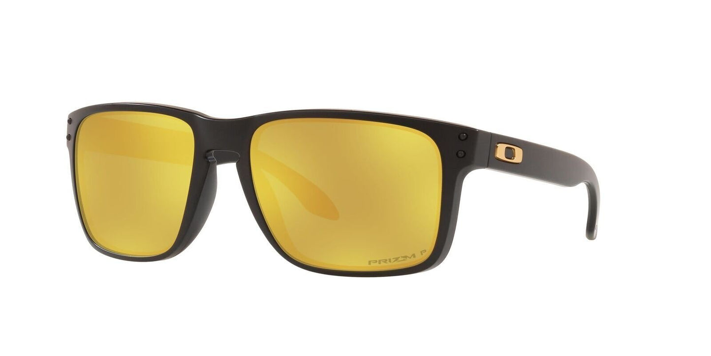 OAKLEY HOLBROOK MATTE CARBON SUNGLASSES w/ PRIZM 24K PLR LENS
