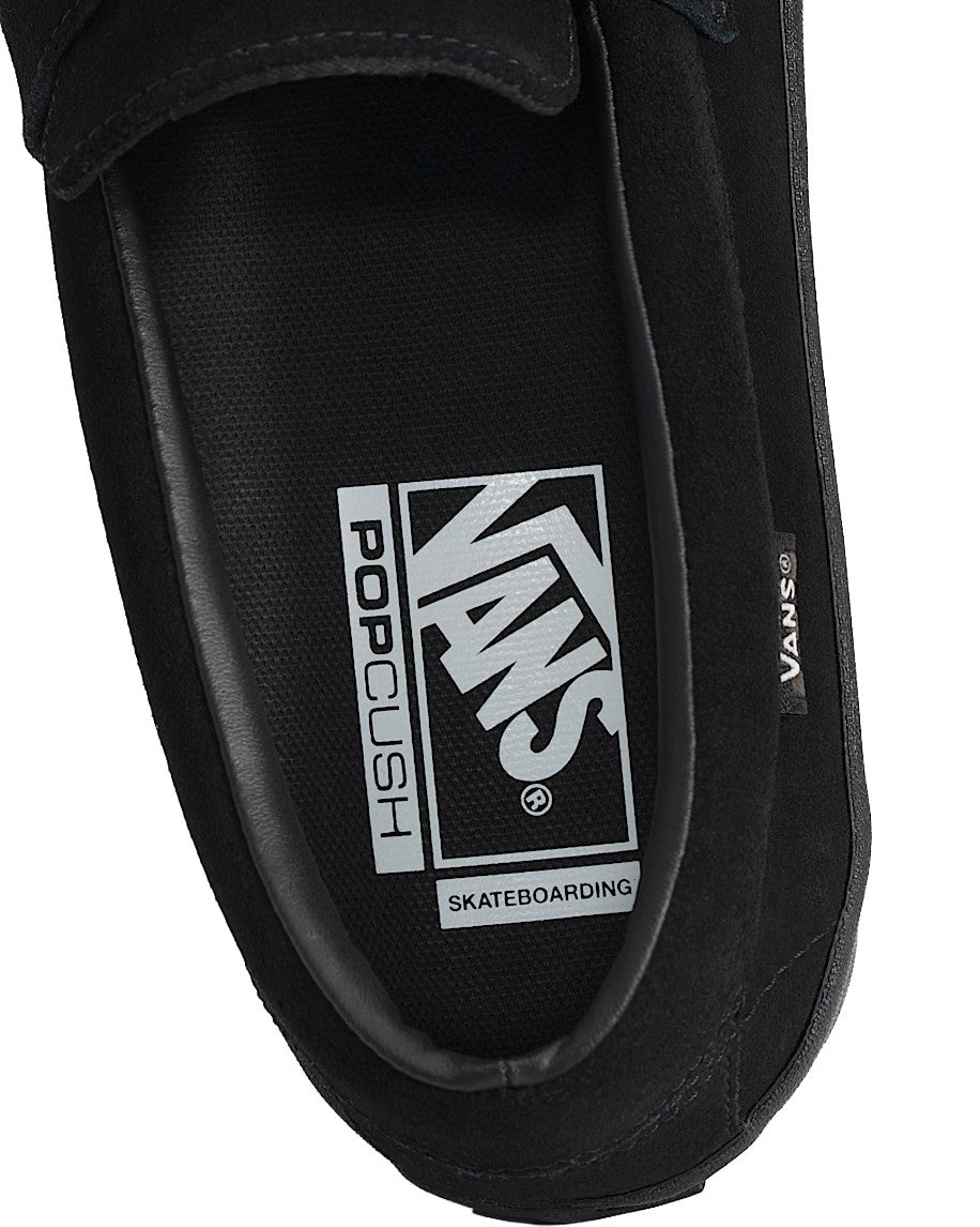 VANS MENS SKATE LOAFER SUEDE SHOE SP26 (BKA) BLACK/BLACK