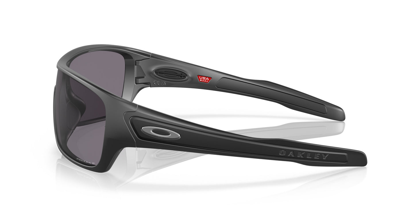 OAKLEY TURBINE ROTOR MATTE BLACK SUNGLASSES w/ PRIZM GRY PLR LENS