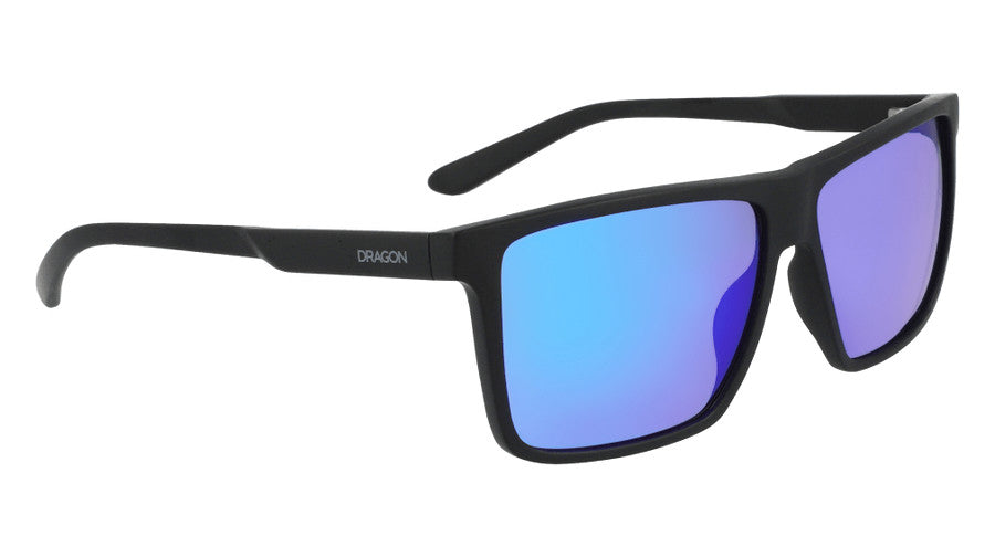 DRAGON SPARROW MATTE BLACK SUNGLASSES w/ LL BLU ION LENS