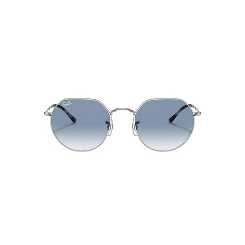 RAY-BAN JACK SUNGLASSES SILVER w/ CLEAR GRAD BLUE