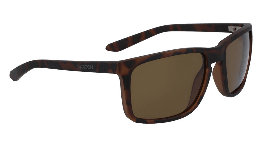 DRAGON MELEE MATTE TORT SUNGLASSES w/ BRNZ LENS