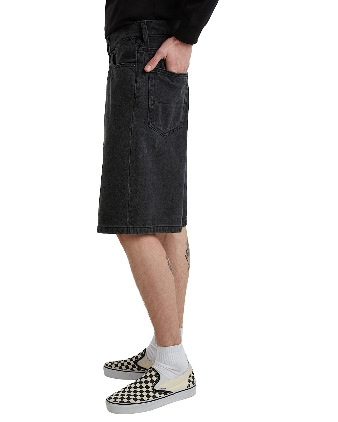 VANS MENS CHECK-5 BAGGY DENIM SHORTS SP26 (EMQ) WASHED BLACK