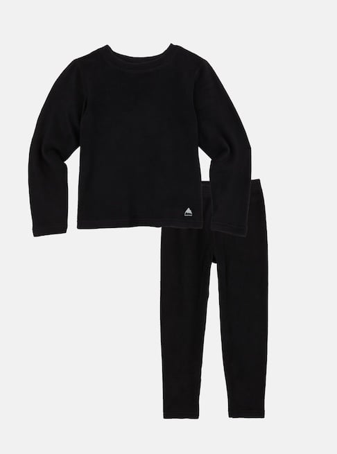 2023 BURTON TODDLERS FLEECE BASE LAYER SET TRUE BLACK
