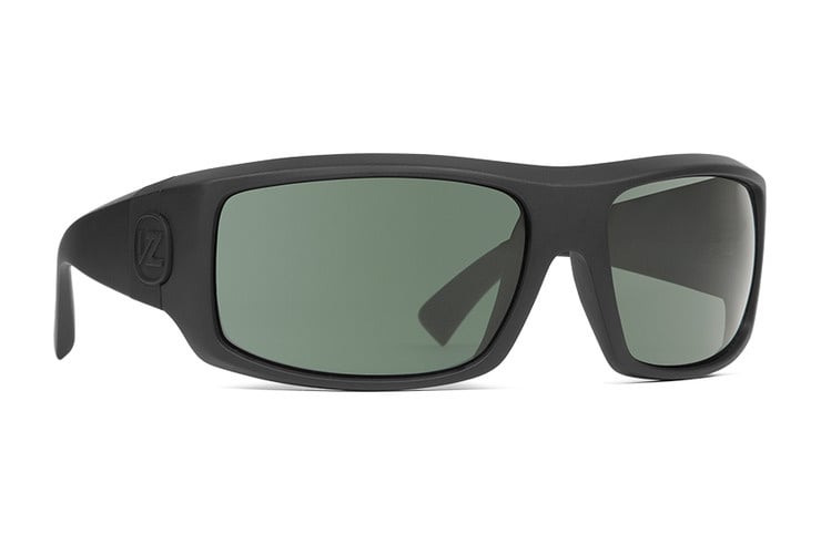 VONZIPPER CLUTCH BLACK SATIN SUNGLASSES w/ VINTAGE GRY PLR LENS