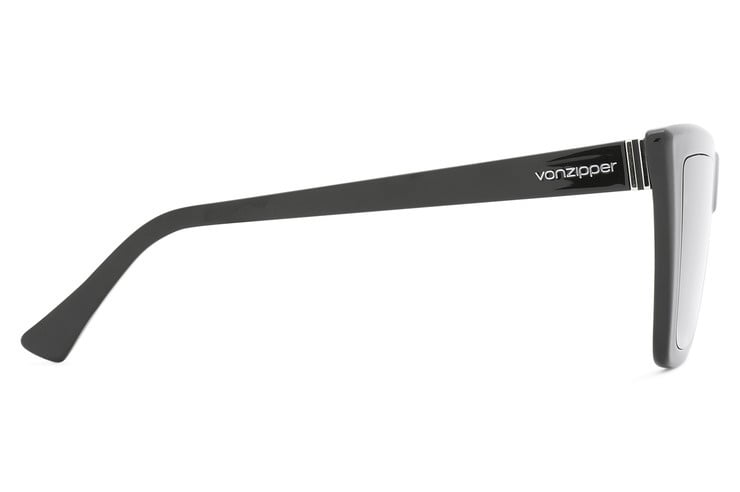 VONZIPPER STILETTA BLACK SATIN SUNGLASSES w/ BRN GRADIENT LENS