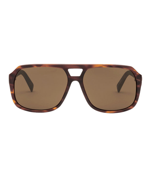 ELECTRIC DUDE MATTE TORT SUNGLASSES w/ BRONZE PLR LENS