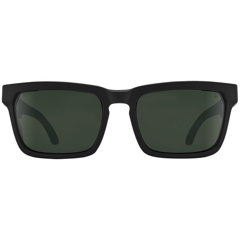 SPY HELM TECH MATTE BLACK SUNGLASSES w/ HAPPY GRY GRN PLR