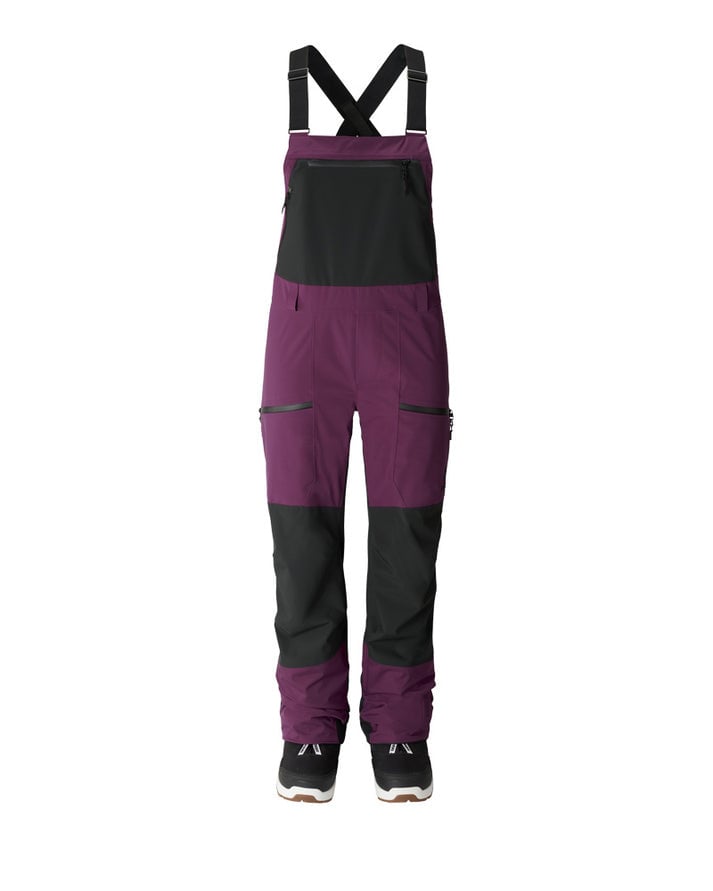 2025 JONES WMNS MOUNTAIN SURF RECYCLED BIB PANT DEEP PURPLE