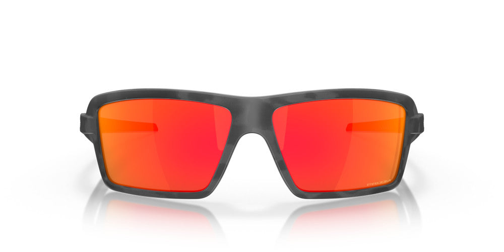 OAKLEY CABLES MATTE BLK CAMO SUNGLASSES w/ PRIZM RUBY